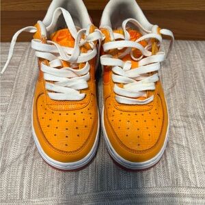 Nike AF1s Kids Orange Ombré Sneakers sz 5Y
